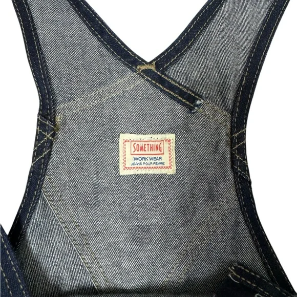 EDWIN | Something Workwear Japanese Denim 100% Cotton Dark Wash Overalls Small - Picture 2 of 10